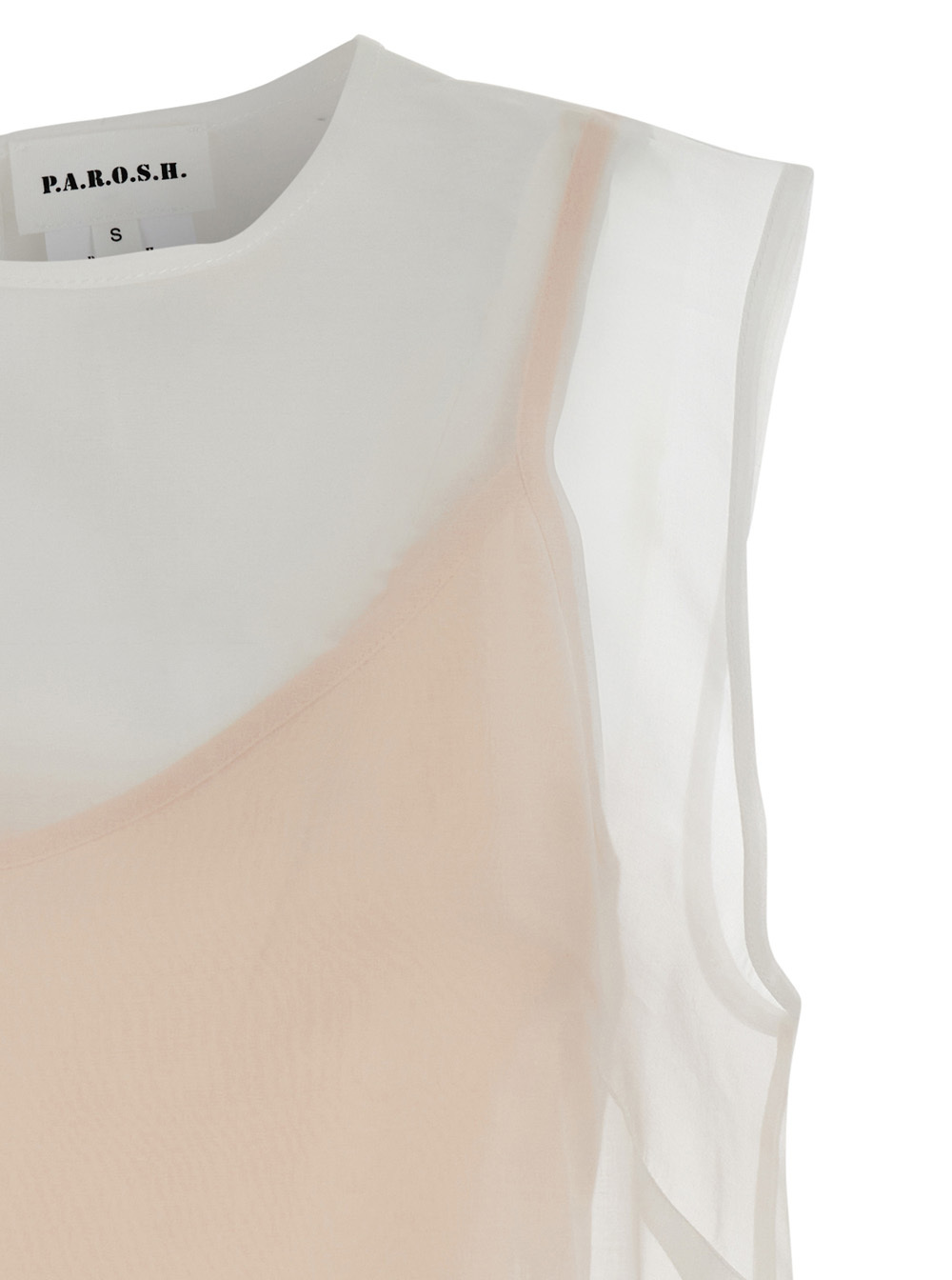 Shop P.a.r.o.s.h Semi-sheer T-shirt In Light Pink