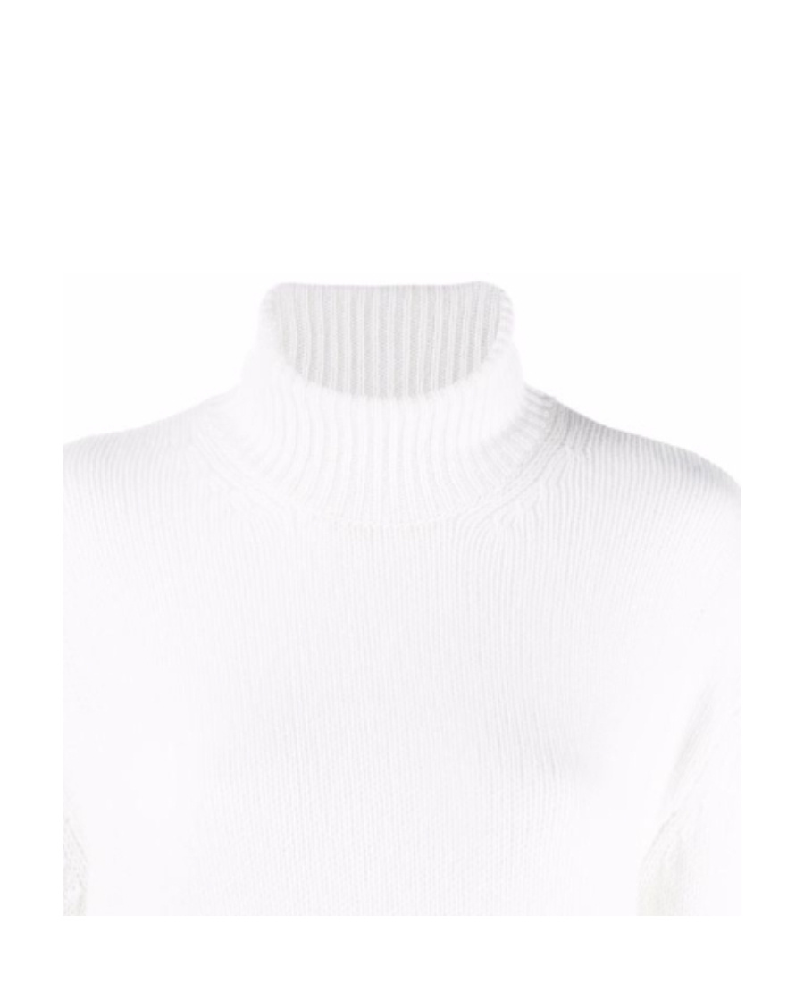 Valentino Cashmere Roll-neck Jumper In Ivory White