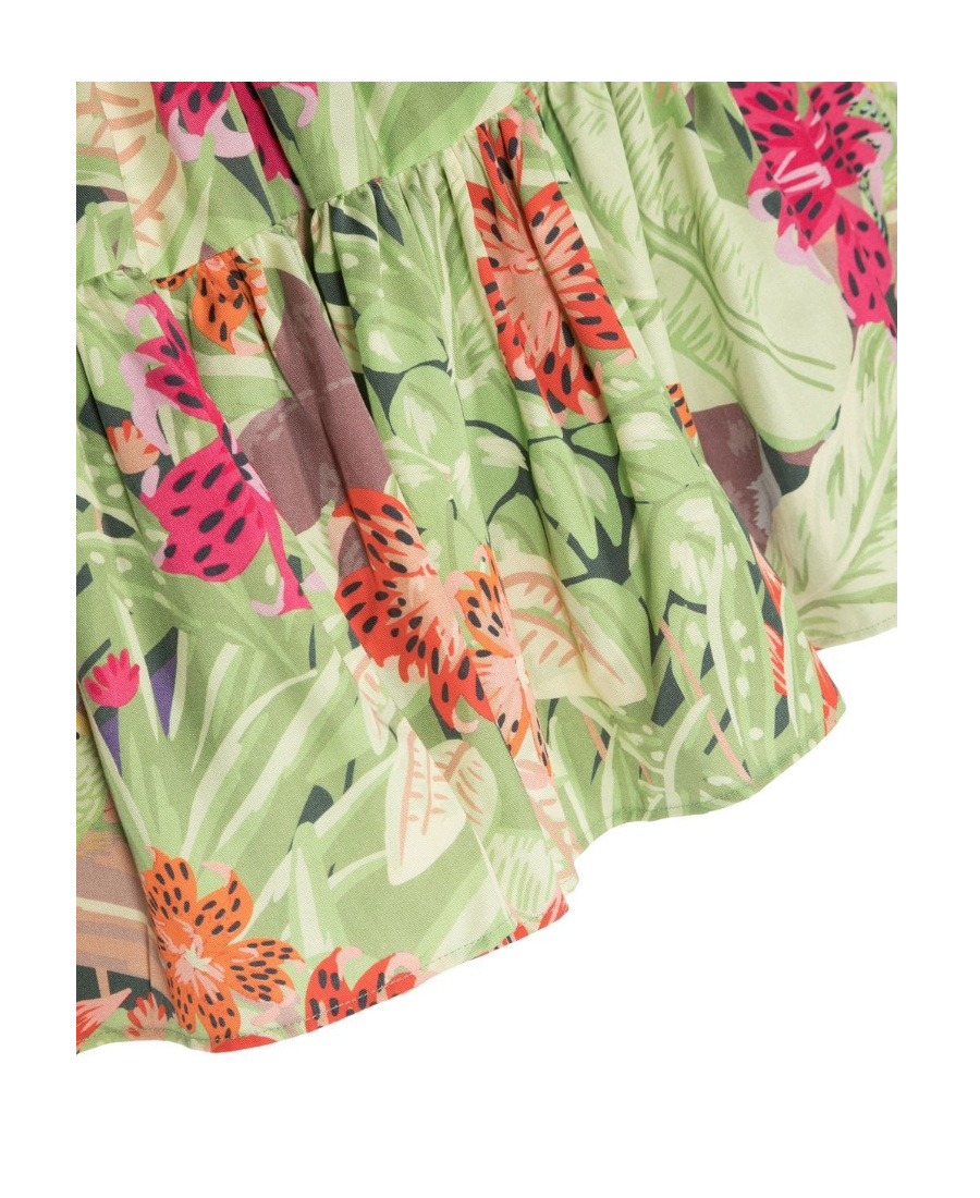 KENZO KENZO KIDS FLORAL PRINTED HIGH WAIST SKIRT