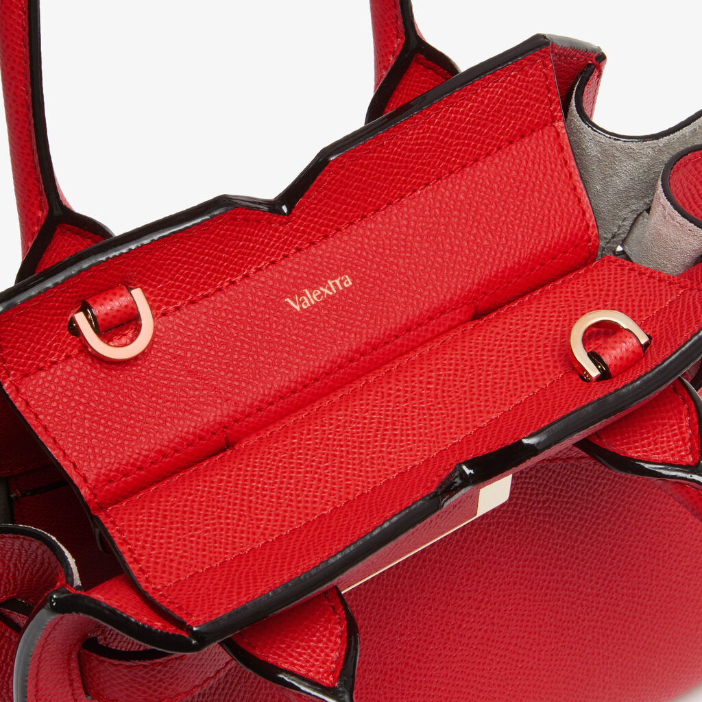 Valextra Milano Crossbody Micro Bag In Red