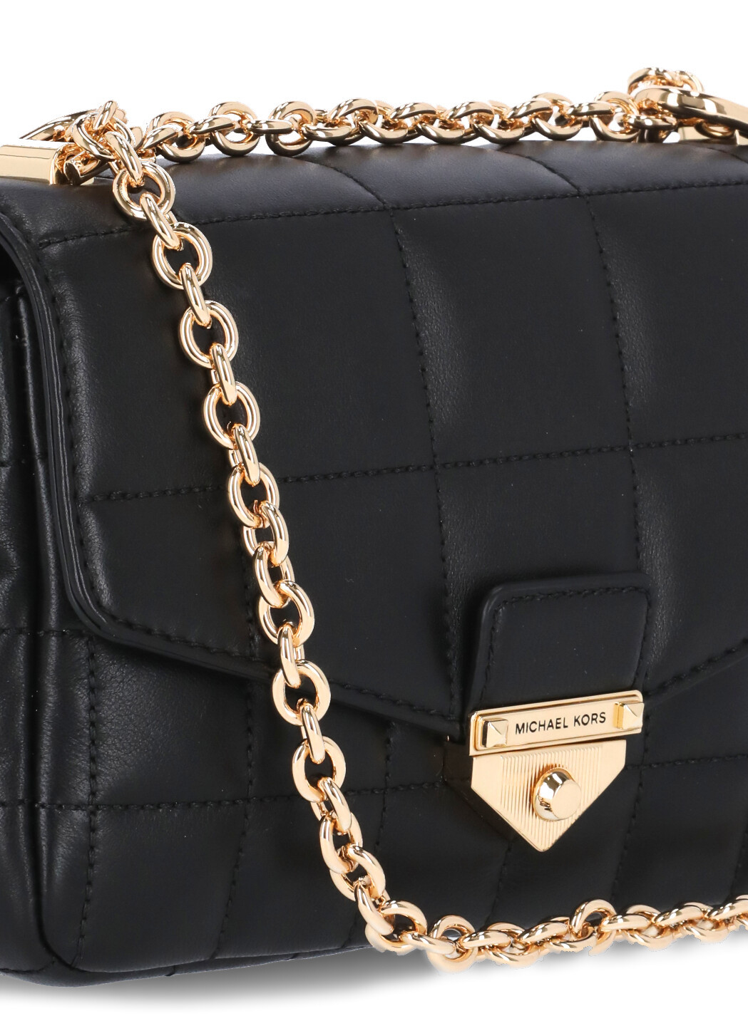 Michael Michael Kors Quilted Square Cross Body Bag In Black