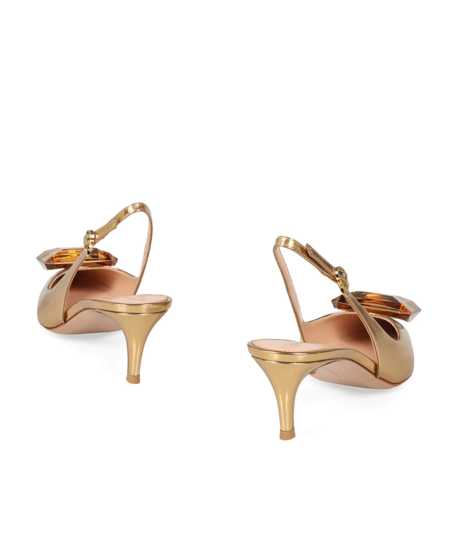 Gianvito Rossi Jaipur 55 Leather Slingback Pump In Nude