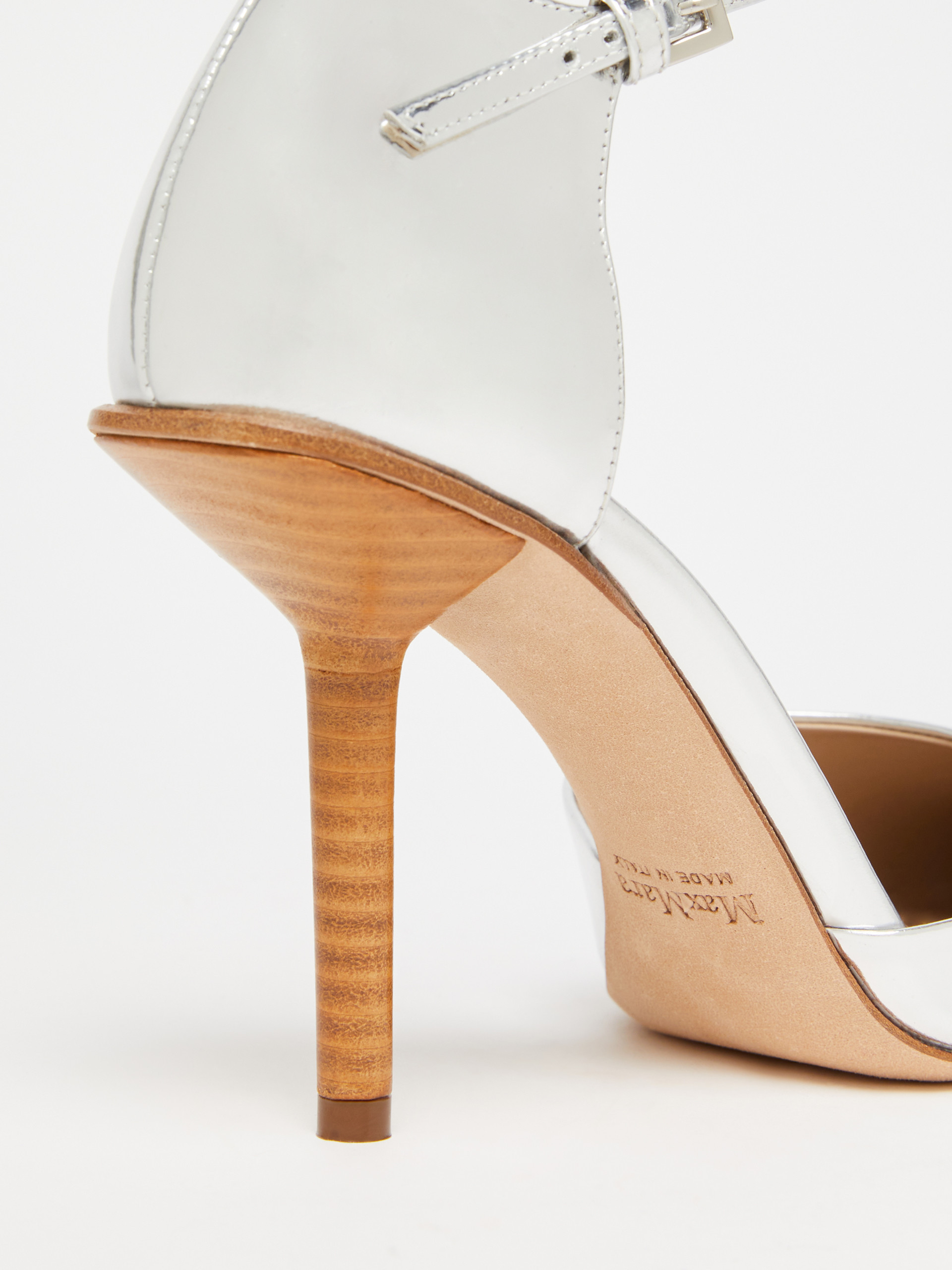 Max Mara Round Head Mary Jane High Heels In White