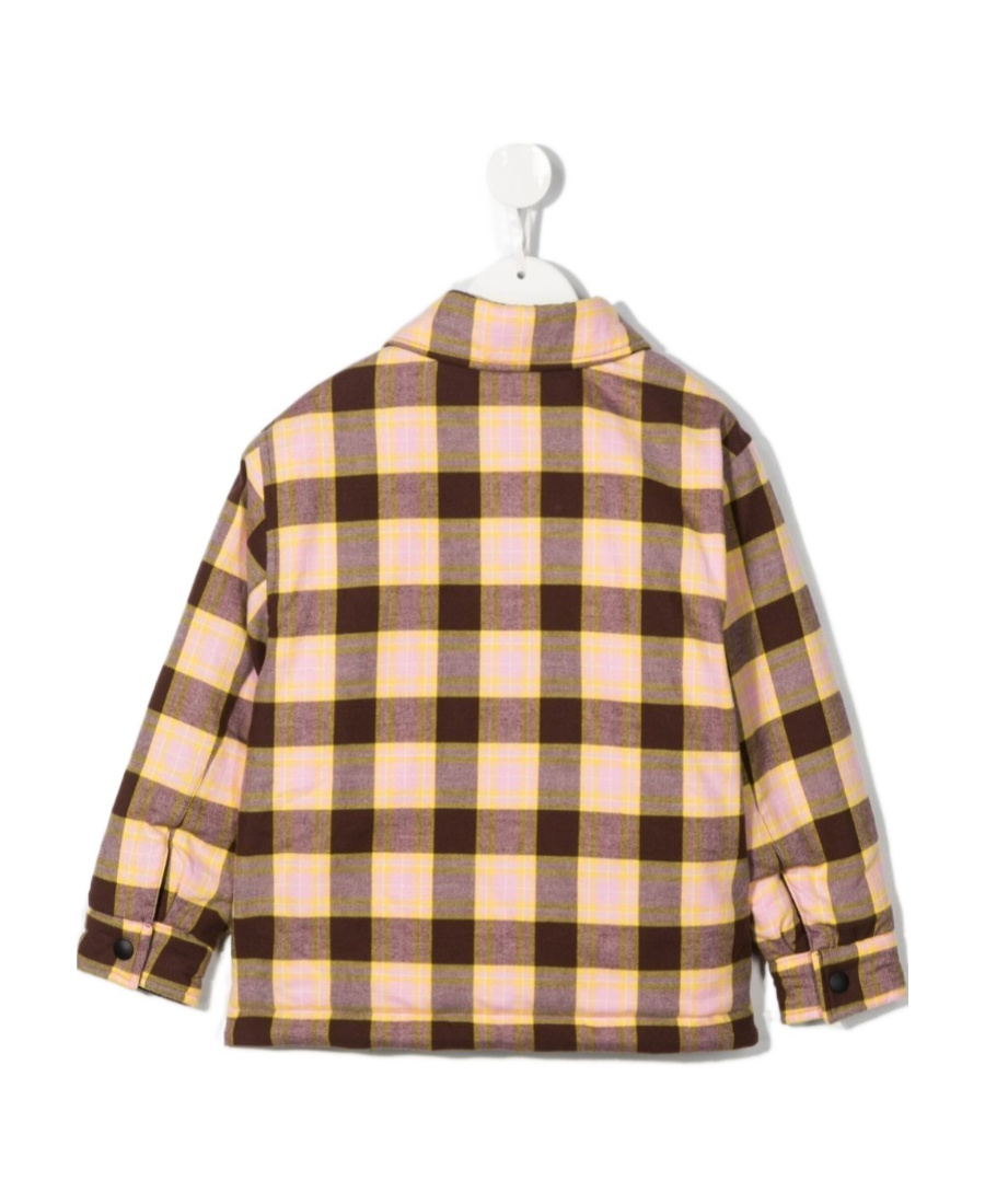 Shop Palm Angels Check-pattern Jacket In Brown