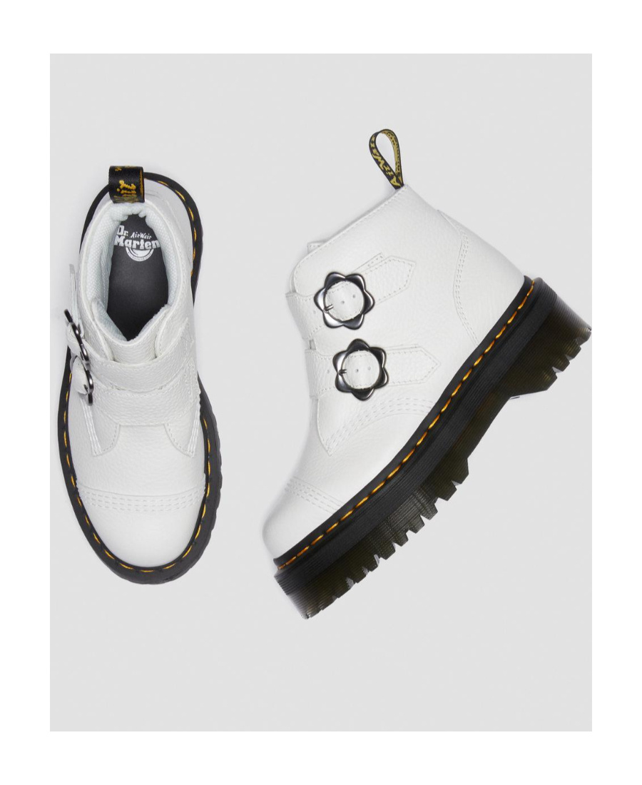 Dr. Martens' Thick-soled Short Boots In White
