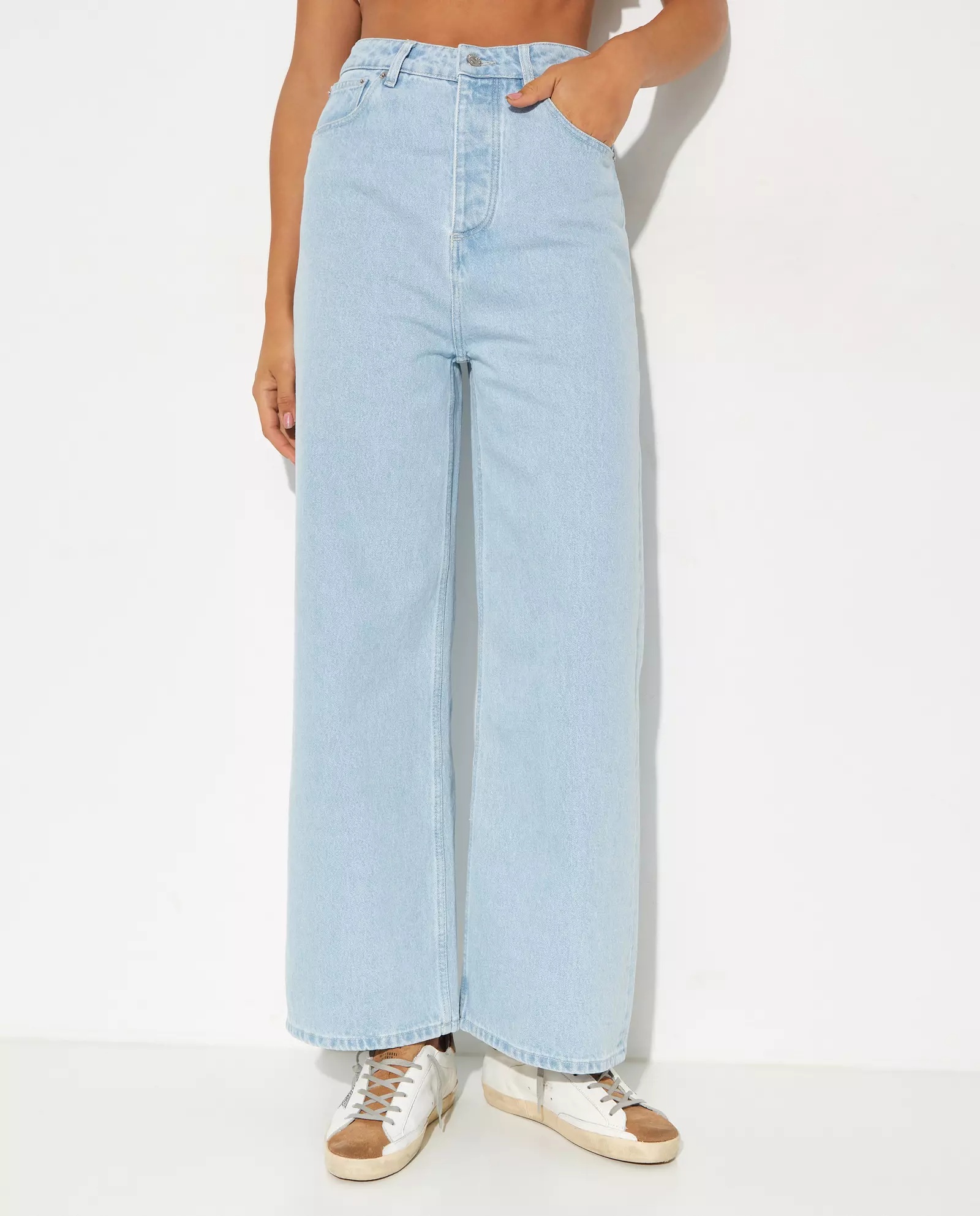 Nanushka Josine High-rise Wide-leg Jeans In Blue