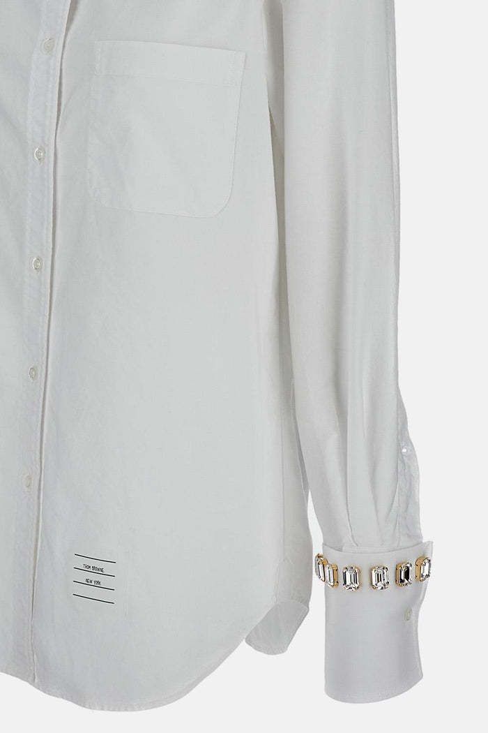 Thom Browne Embellished Shirt In White