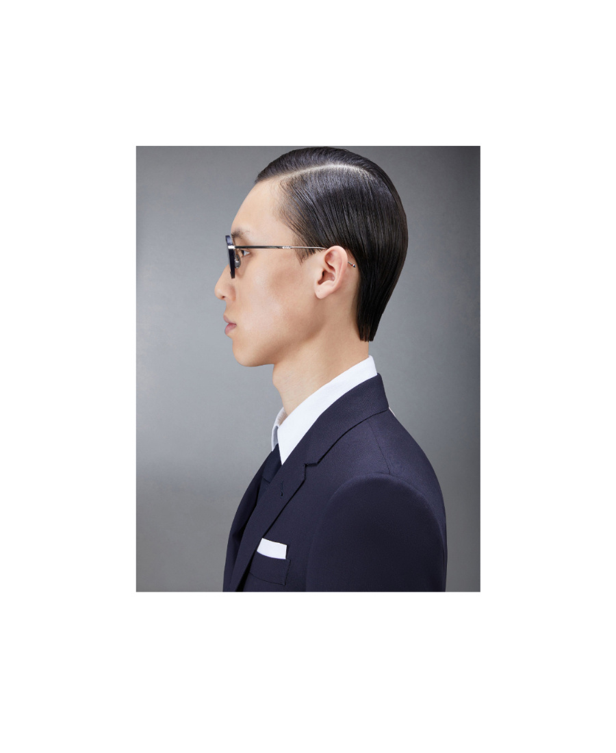 Thom Browne Round-frame Glasses In Blue
