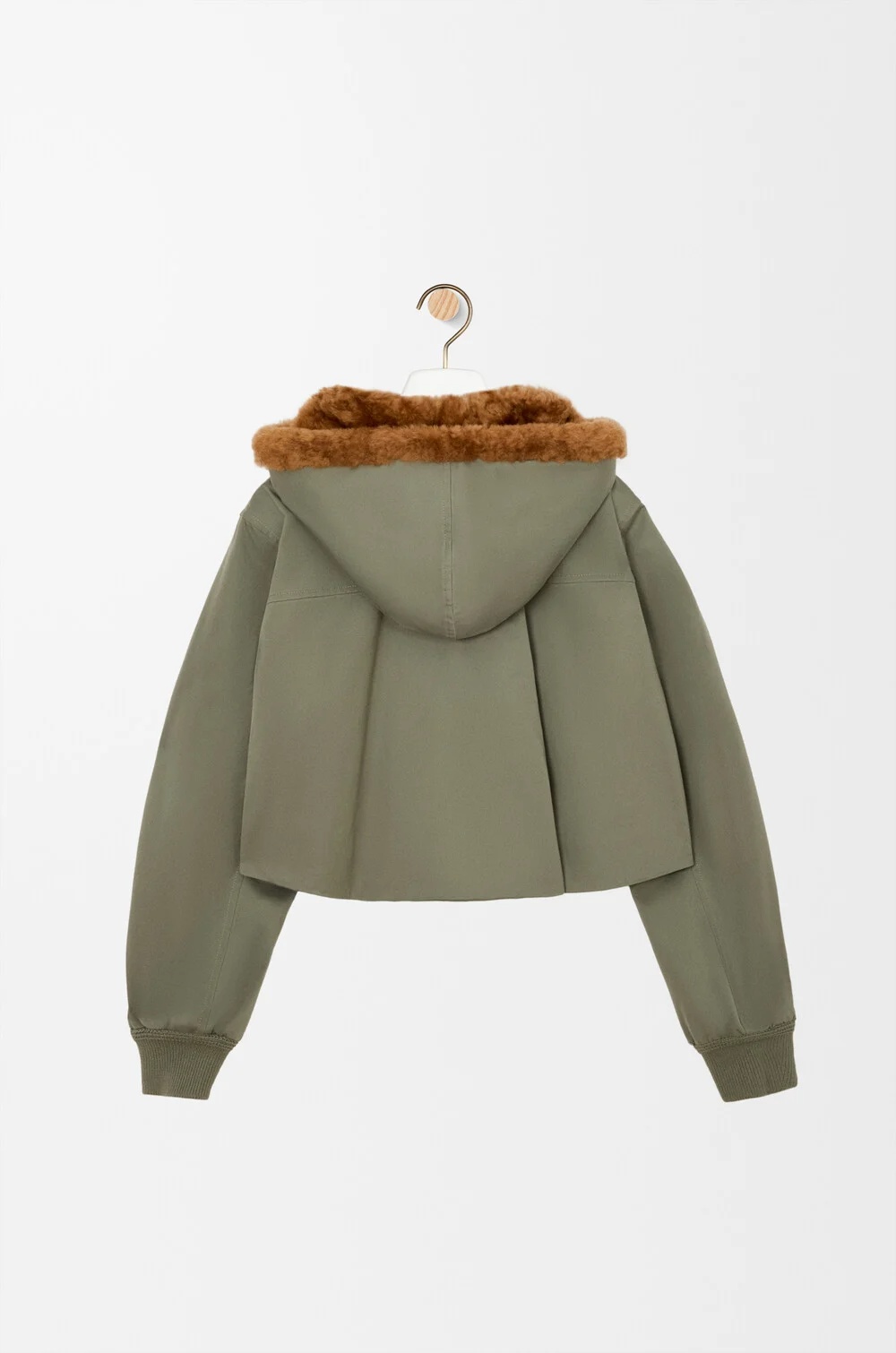 Loewe Short Parka In Cotton In Green