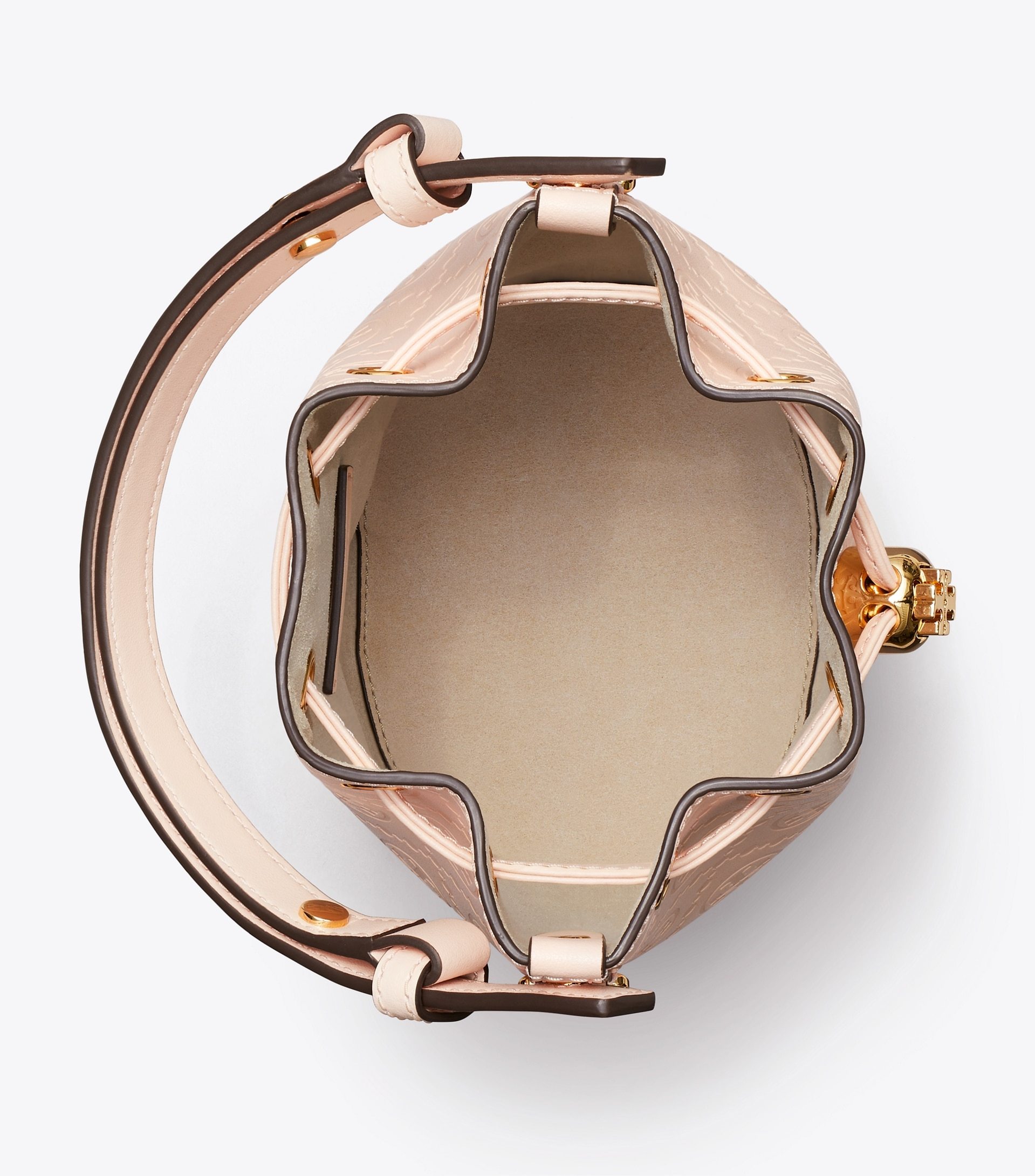TORY BURCH T MONOGRAM MINI BUCKET BAG