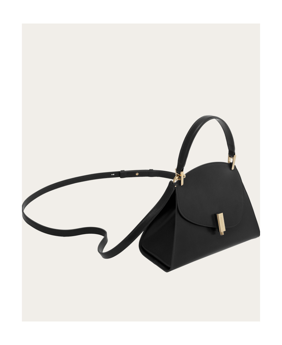 Ferragamo Salvatore Geometric Top Handle Bag In Black