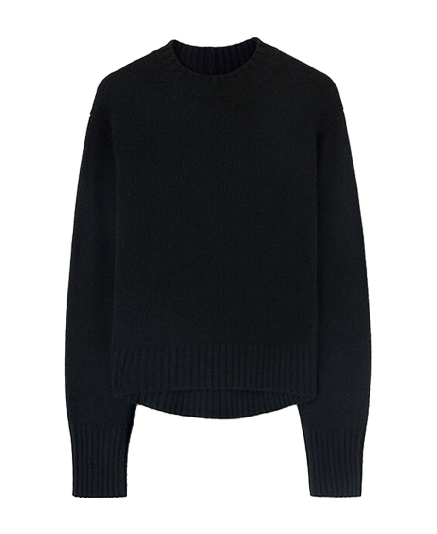 Shop Jil Sander Crew-neck Sweater In Black