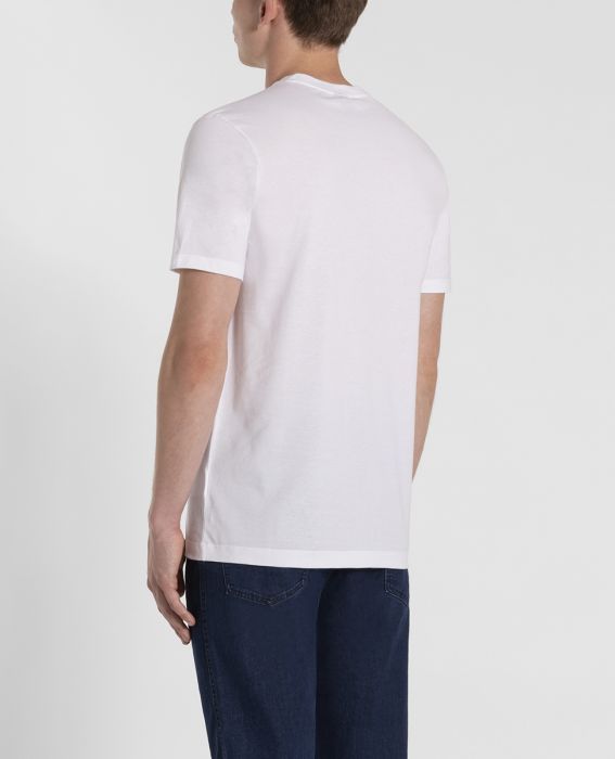 Shop Paul & Shark Logo-patch Cotton T-shirt In White