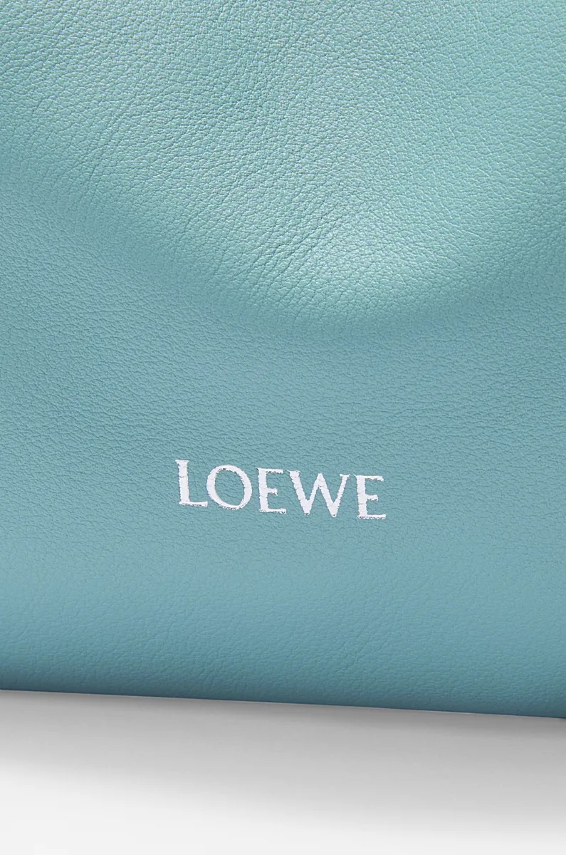 Loewe Gate Pocket Leather Crossbody Mini Bag In Blue