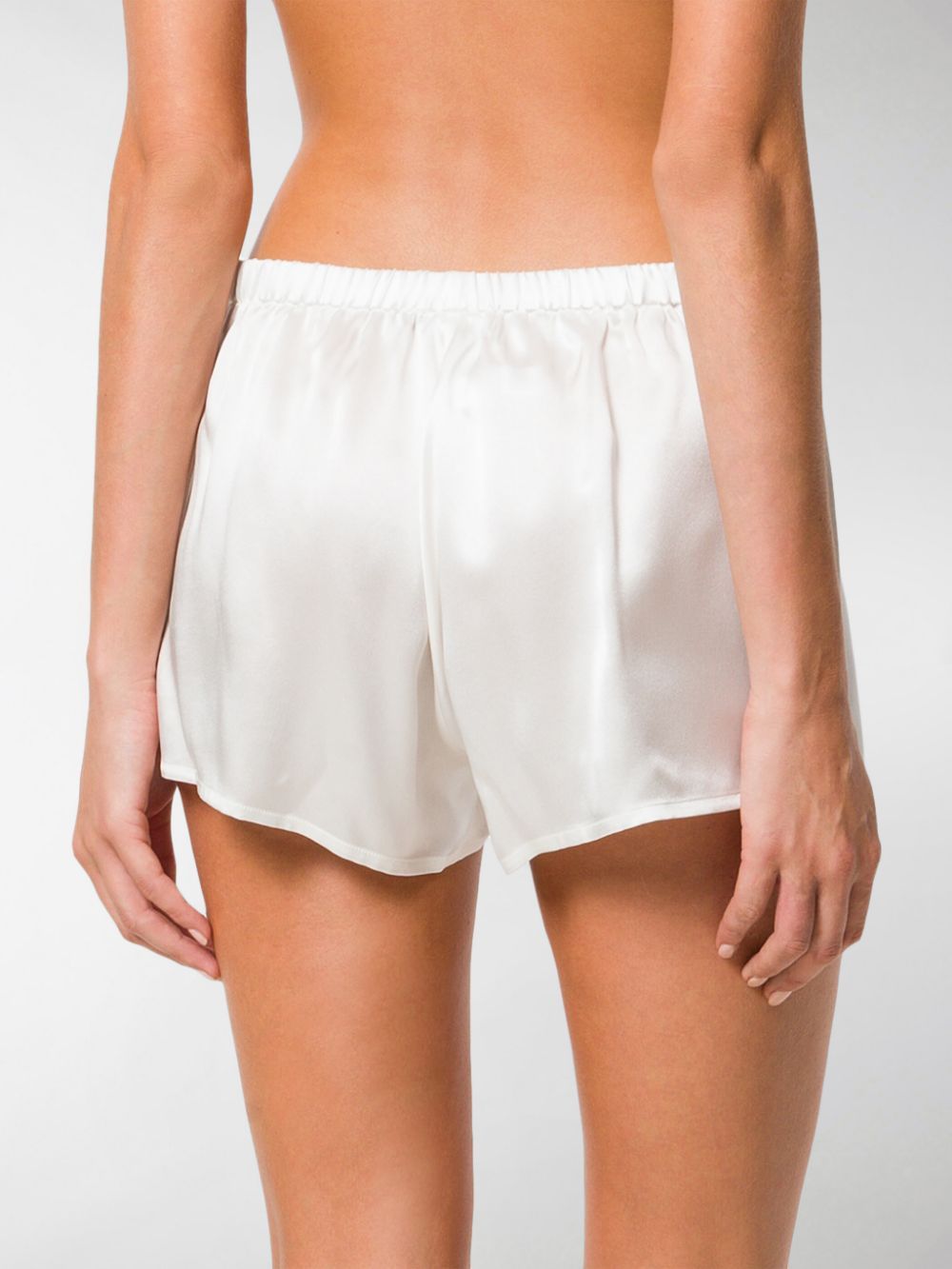 La Perla Silk-satin Night Shorts In White
