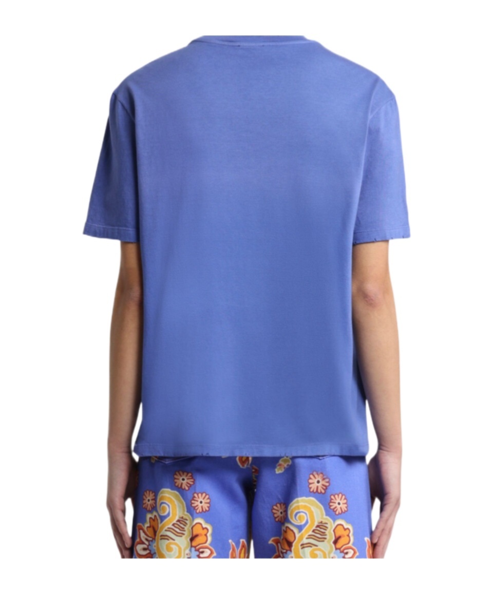 Etro X Agostino Iacurci Palm Tree Print T-shirt In Blue