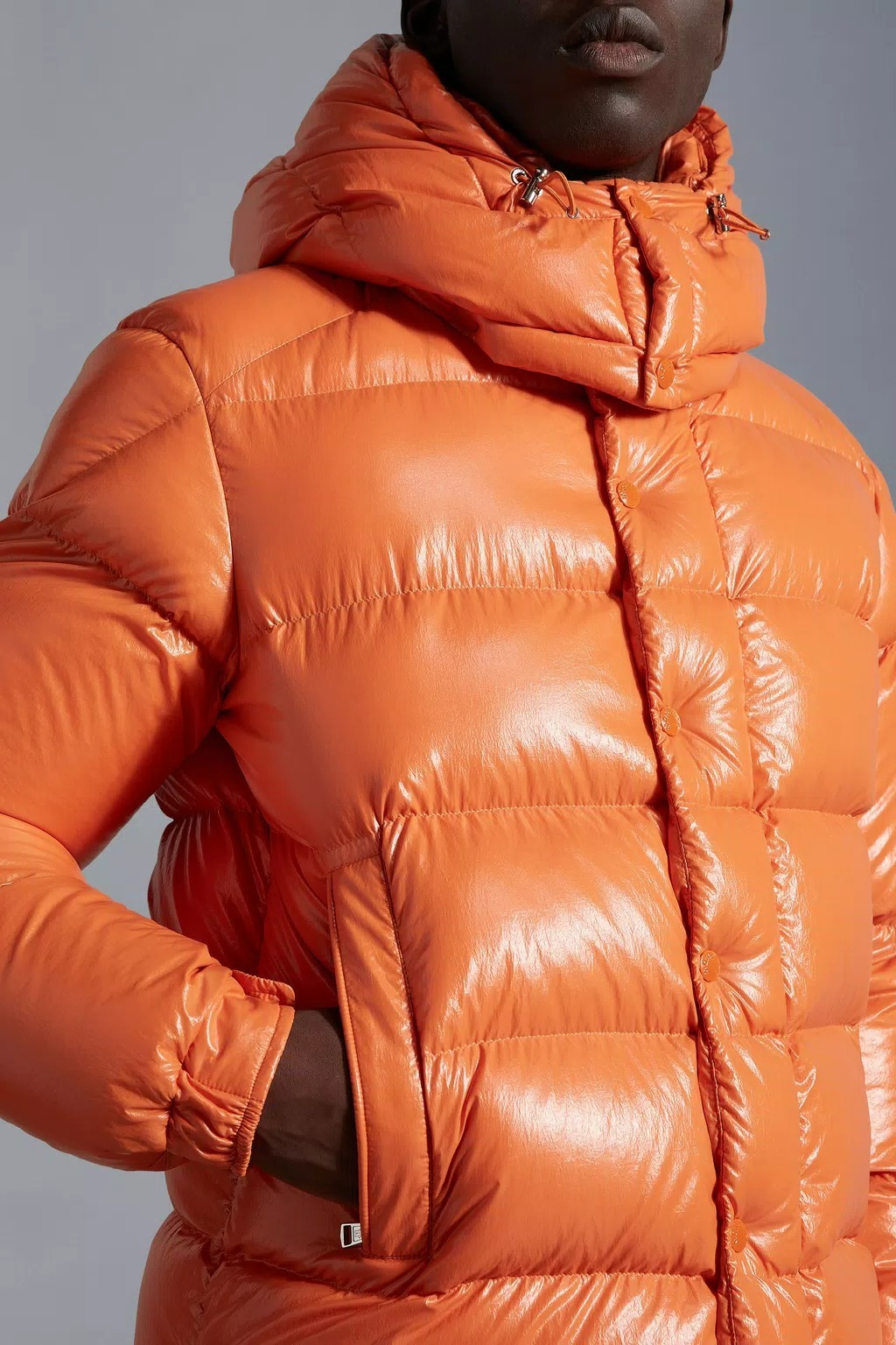 Moncler Maya 70 Short Style Down Jacket In Orange