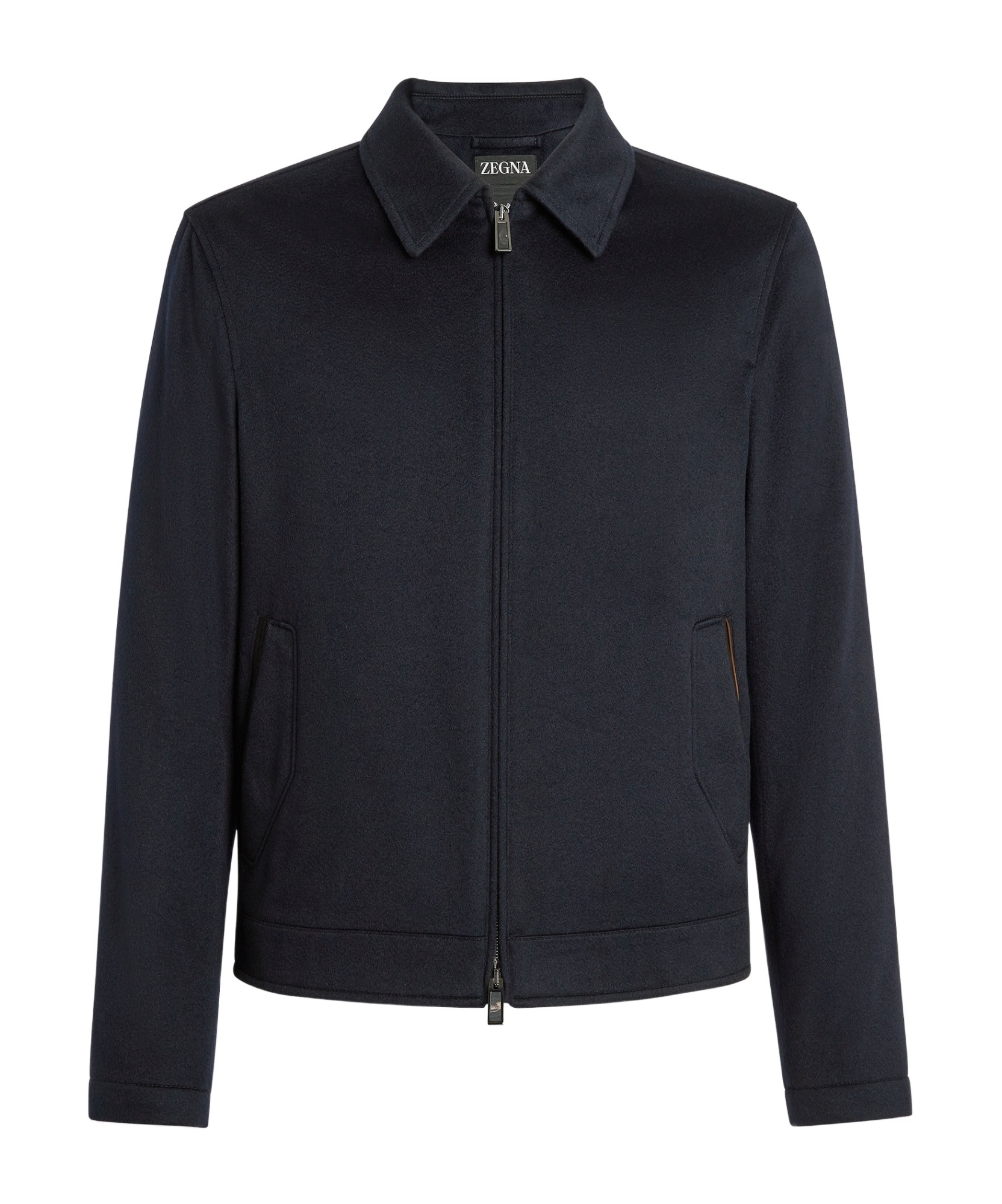 Shop Zegna Oasi Zipped-up Overjacket In Navy Blue
