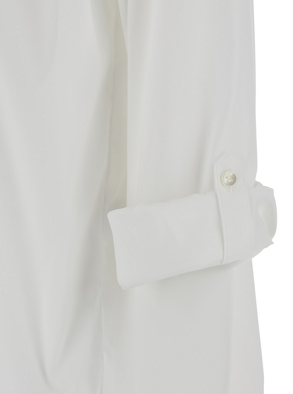 Shop Brunello Cucinelli Monili-trim Cotton-blend Shirt In White