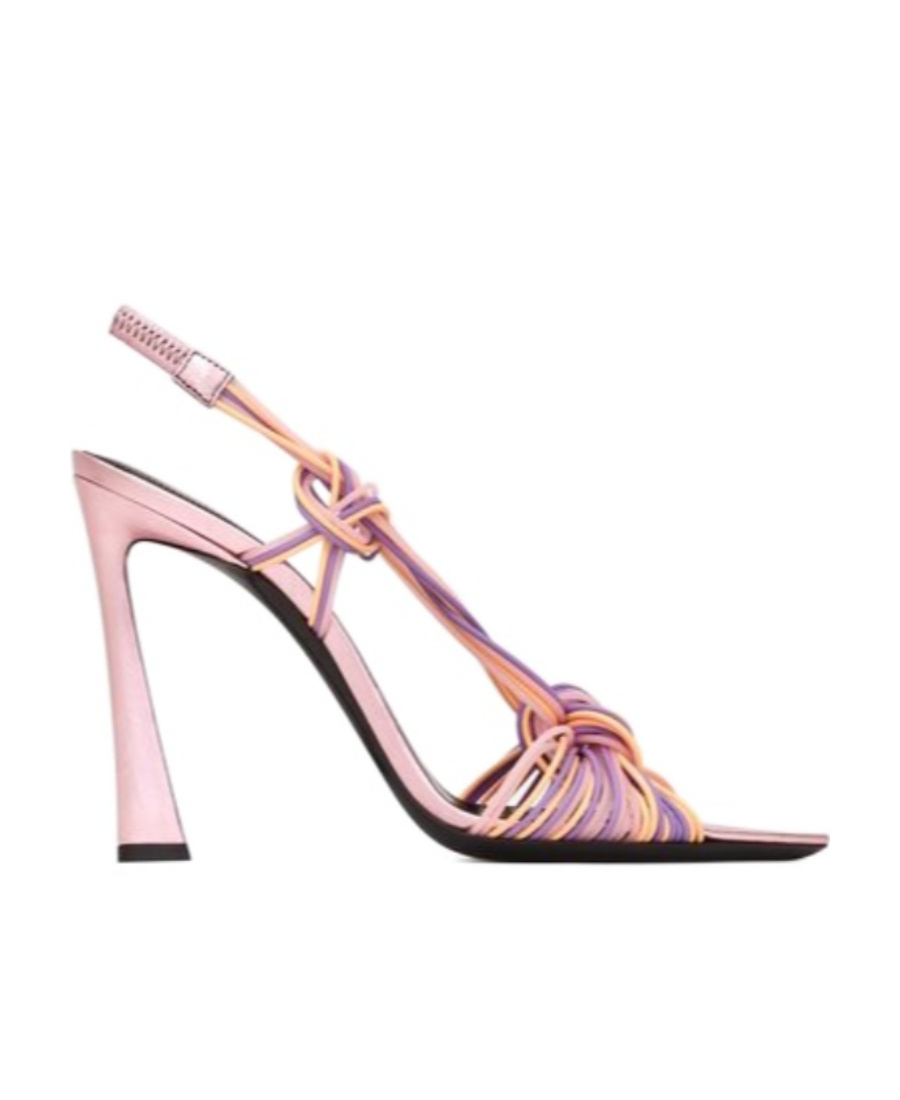 Saint Laurent Scoubi 105 Sandals In Pink