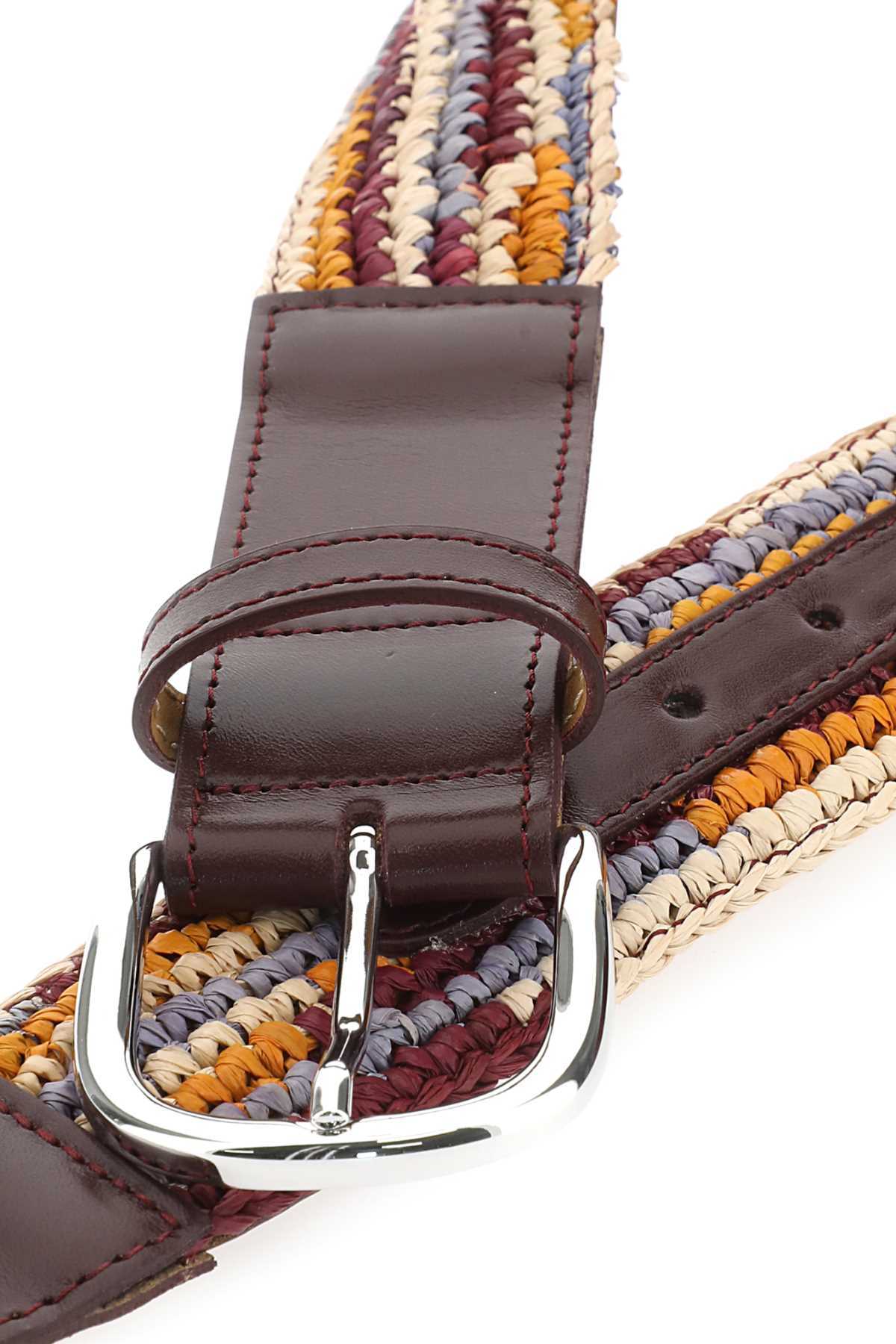 Shop Isabel Marant Zaf Leather-trimmed Raffia Belt In Brown