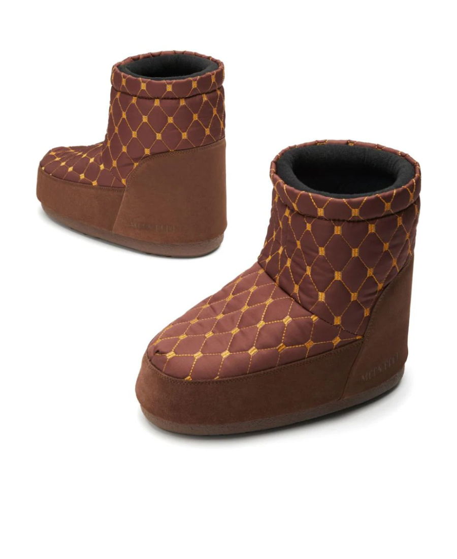 Moon Boot Icon Low Quilted Boots In Brown
