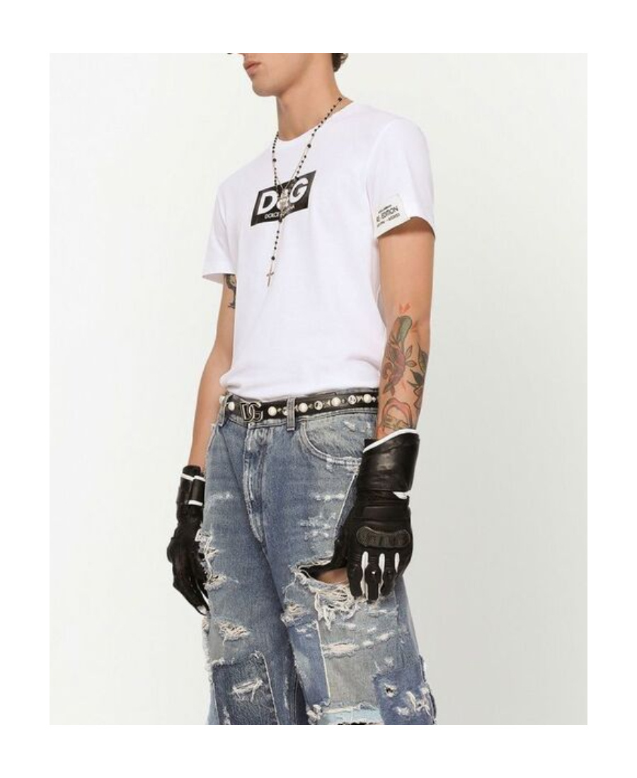 DOLCE & GABBANA DOLCE  GABBANA LOGO PRINTED CREWNECK T-SHIRT