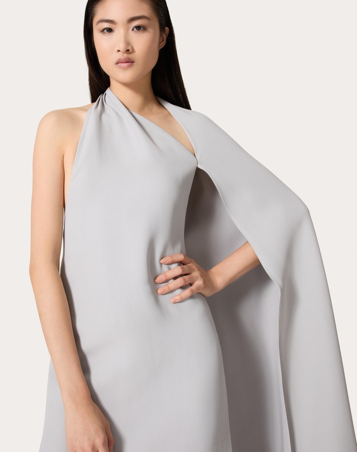 Valentino Structured Couture Medium Length Dress In White
