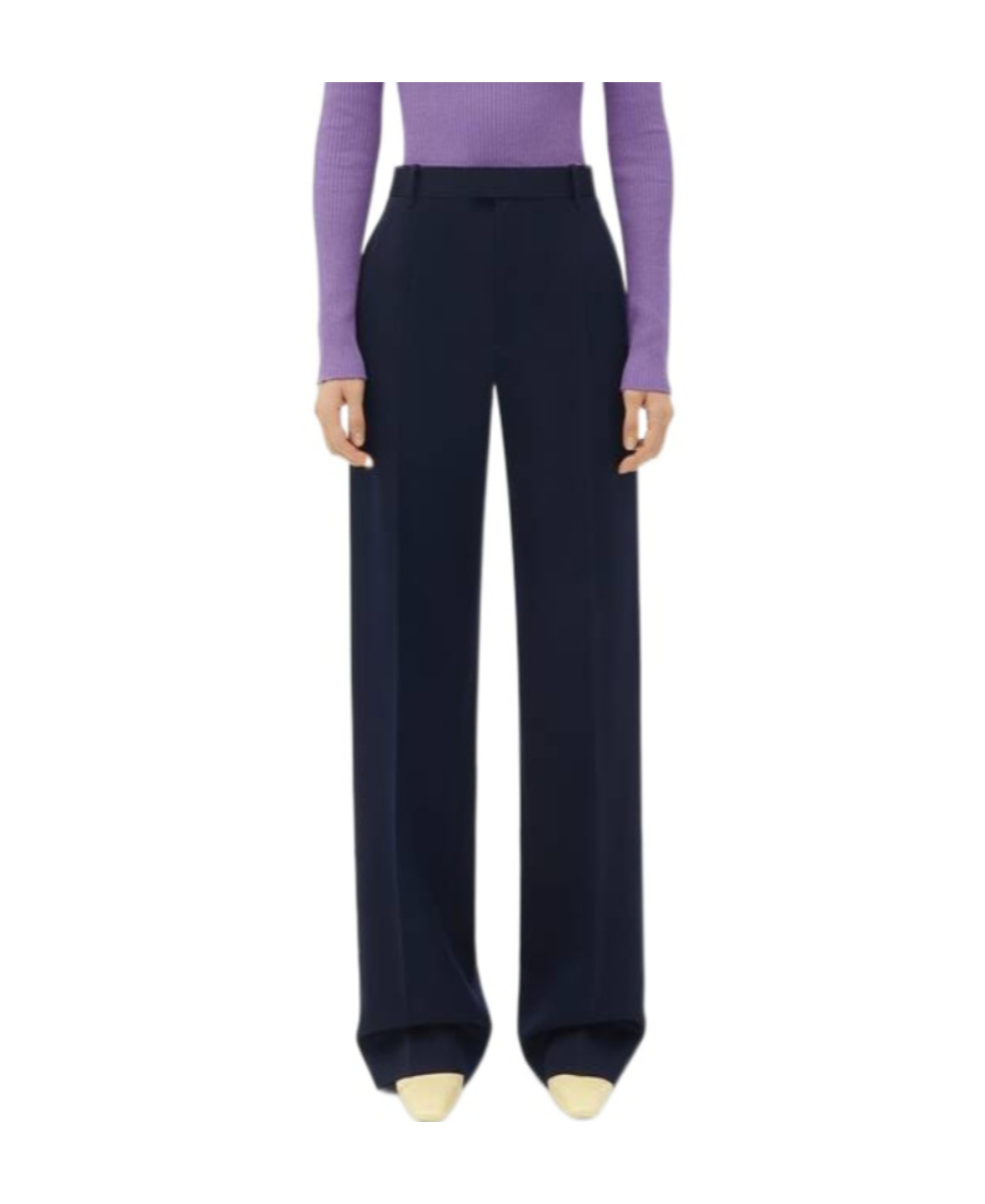 Bottega Veneta Wool Casual Trousers In Black