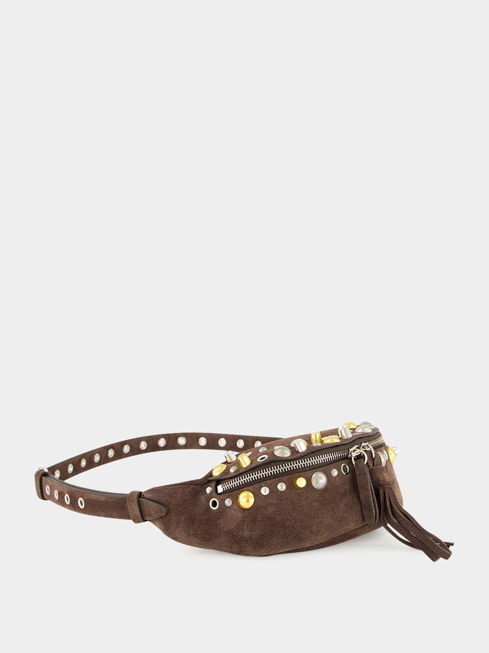 Valentino Nellcôte Suede Belt Bag In Brown
