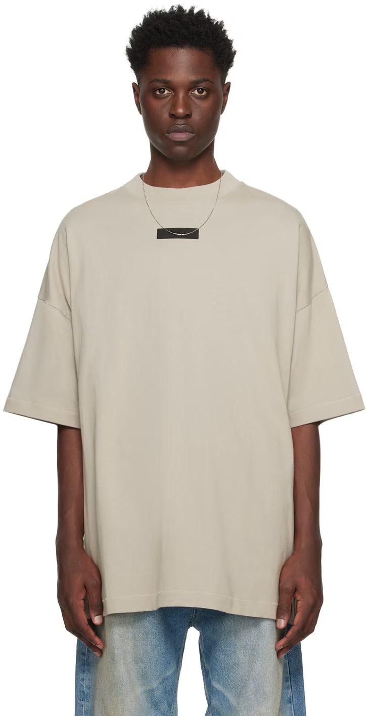 Essentials Open-necked Black Shirt In Nude
