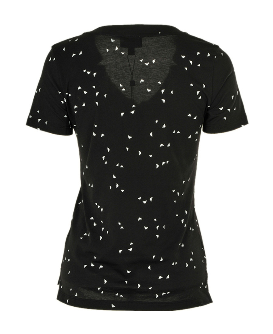 Shop Armani Jeans Black V-neck Short-sleeved T-shirt