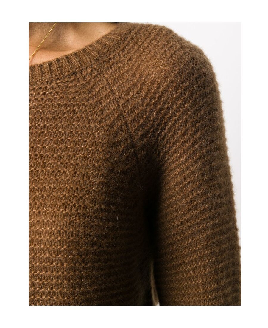 Max Mara Satrapo Round-neck Pullover In Brown