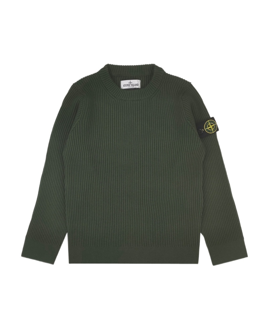 Stone Island Long-sleeved Sweater In Green