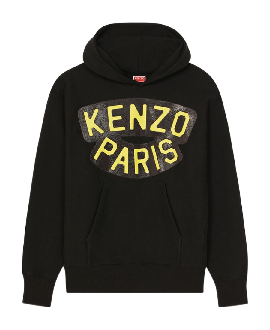Kenzo Sailor Cotton Hoodie In Black