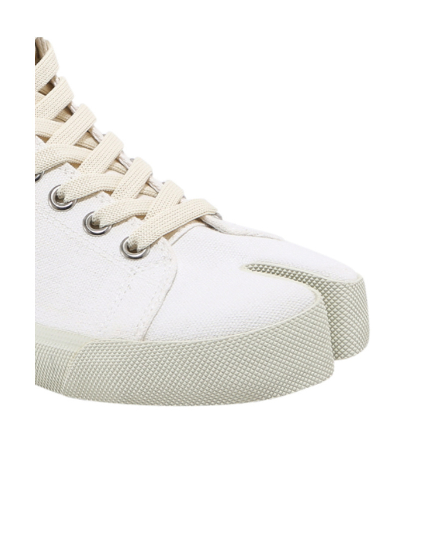 Maison Margiela Tabi High-top Canvas Sneakers In White
