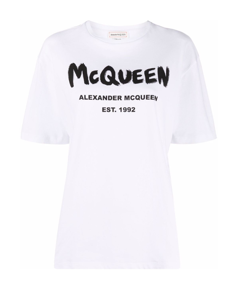 Alexander Mcqueen White Cotton Tops & T-shirt In White