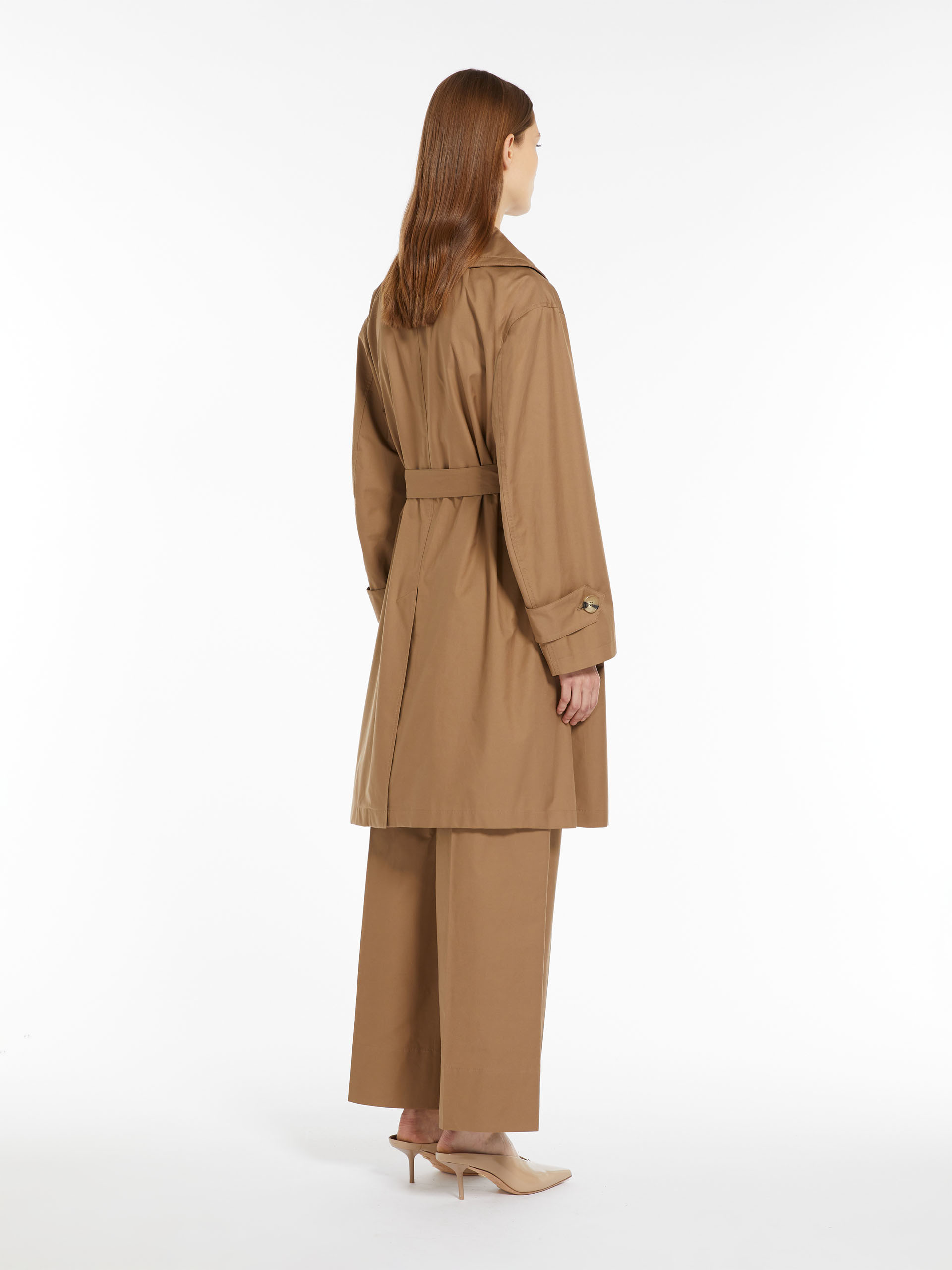 Max Mara Double-breasted Trench Coat In Brown