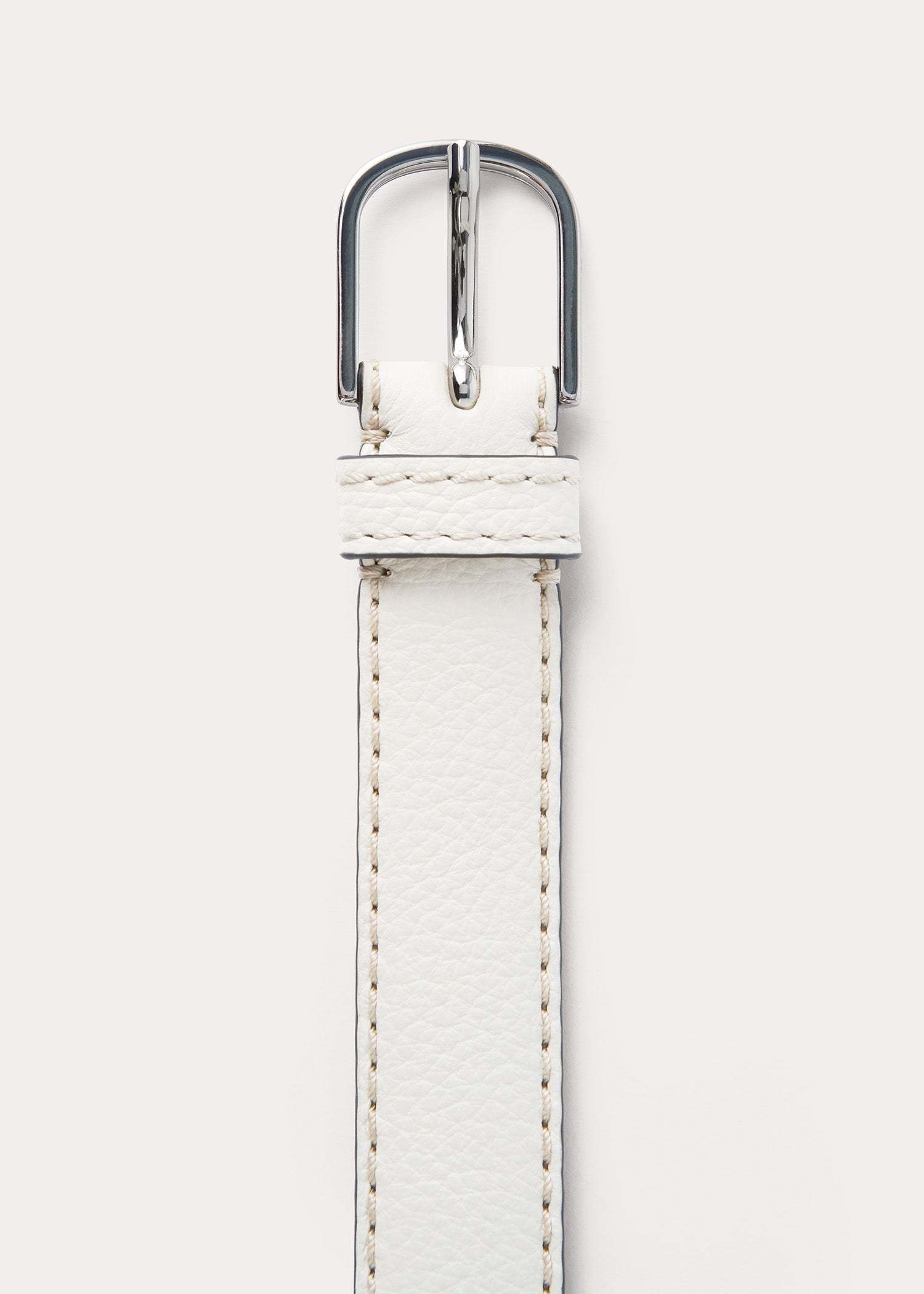 Totême Grained-leather Belt In White