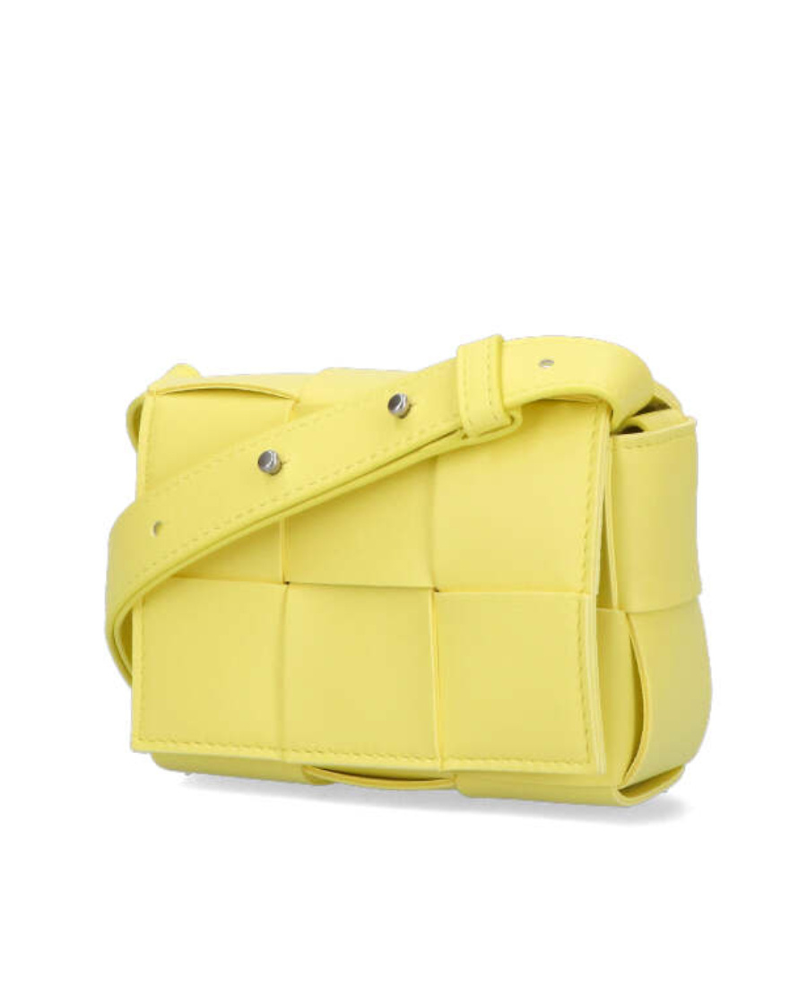 Bottega Veneta Mini Intreccio Cross-body Bag In Yellow