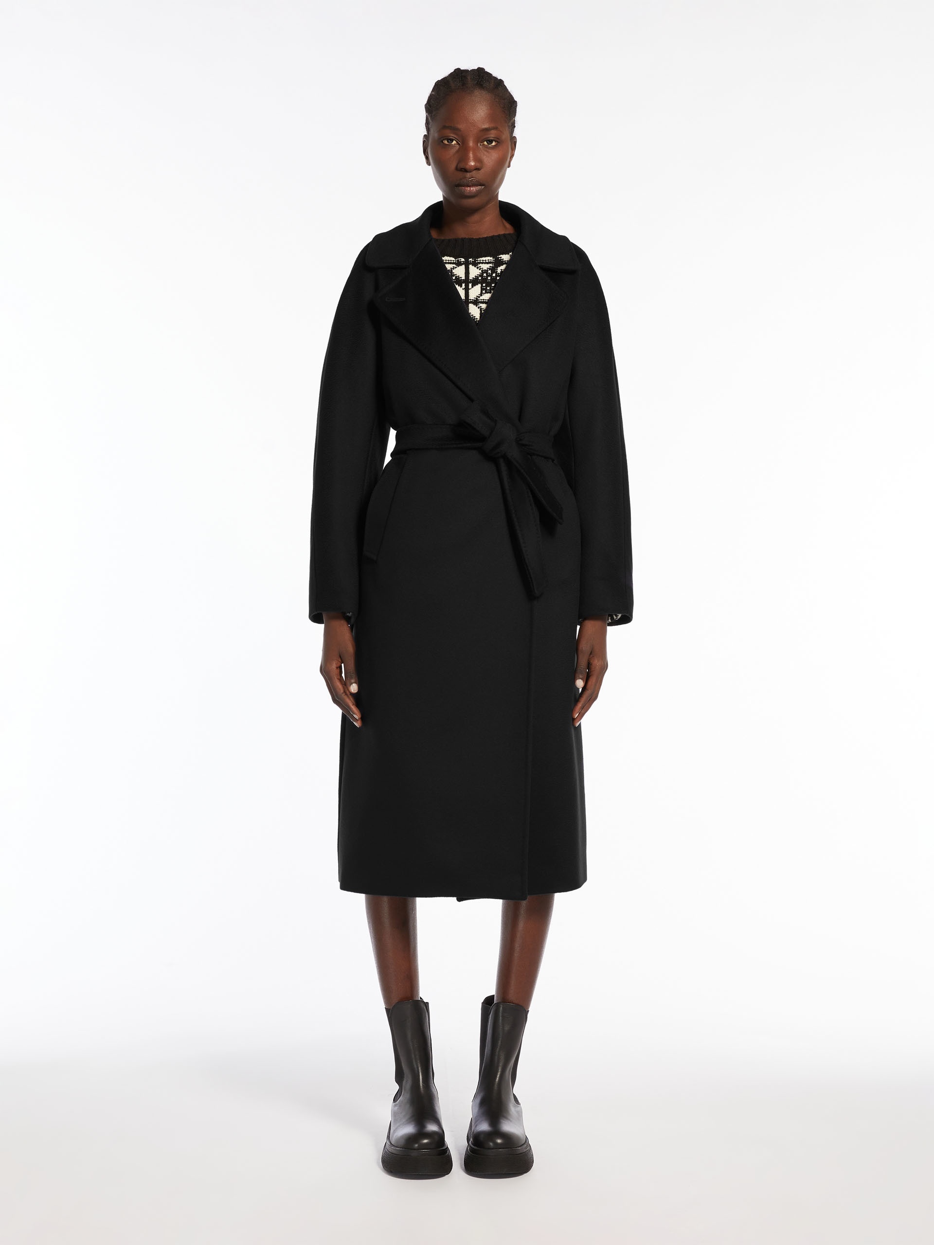 Weekend Max Mara Resina Double-breasted Coat In Black