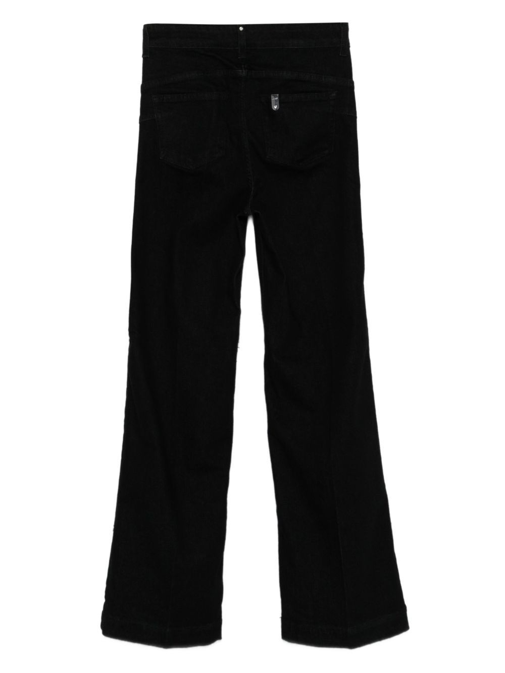 Liu •jo Liu Jo High-waisted Straight-leg Jeans With Decorative Buttons In Black