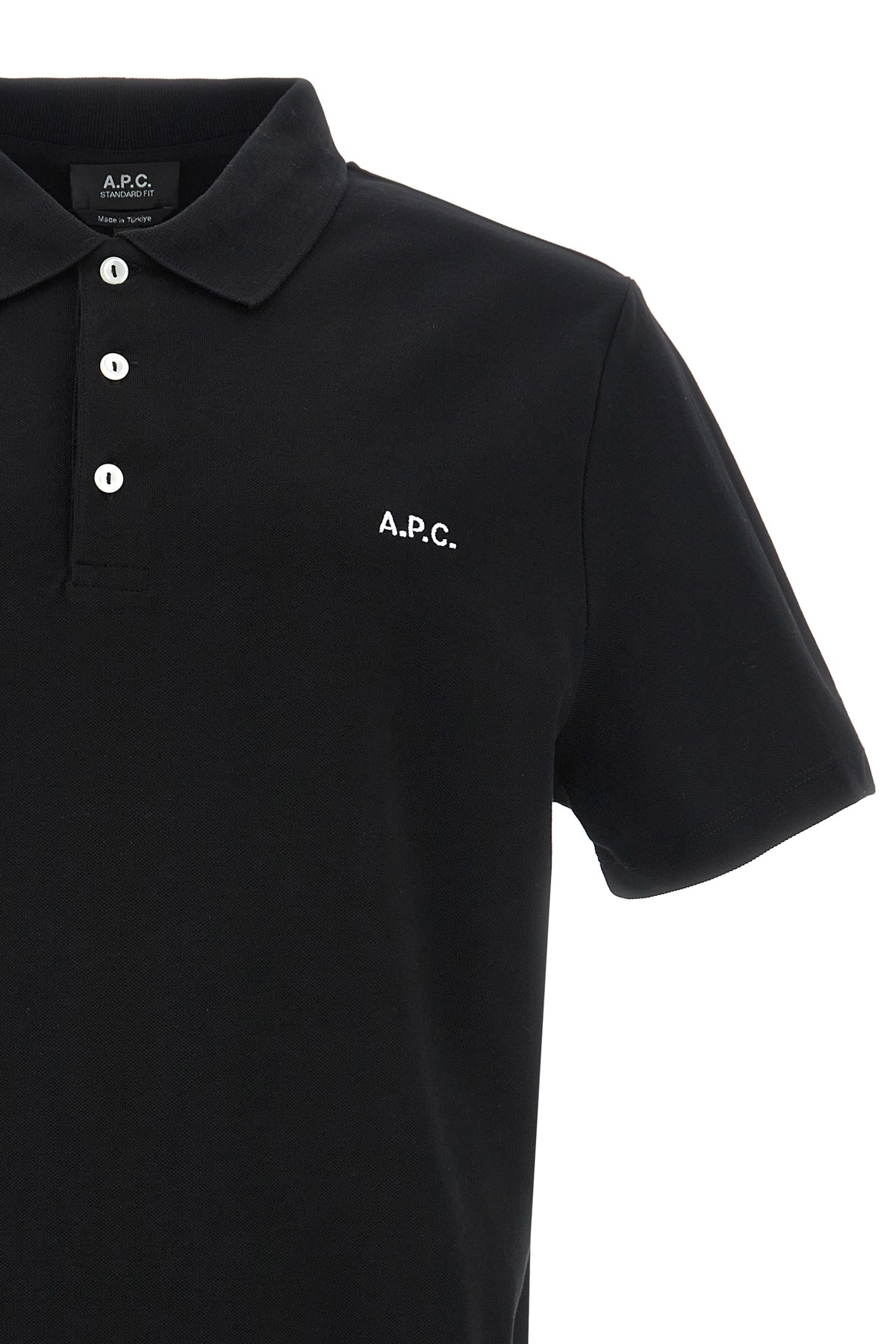 Apc A.p.c. Black Polo Shirts Men In Black