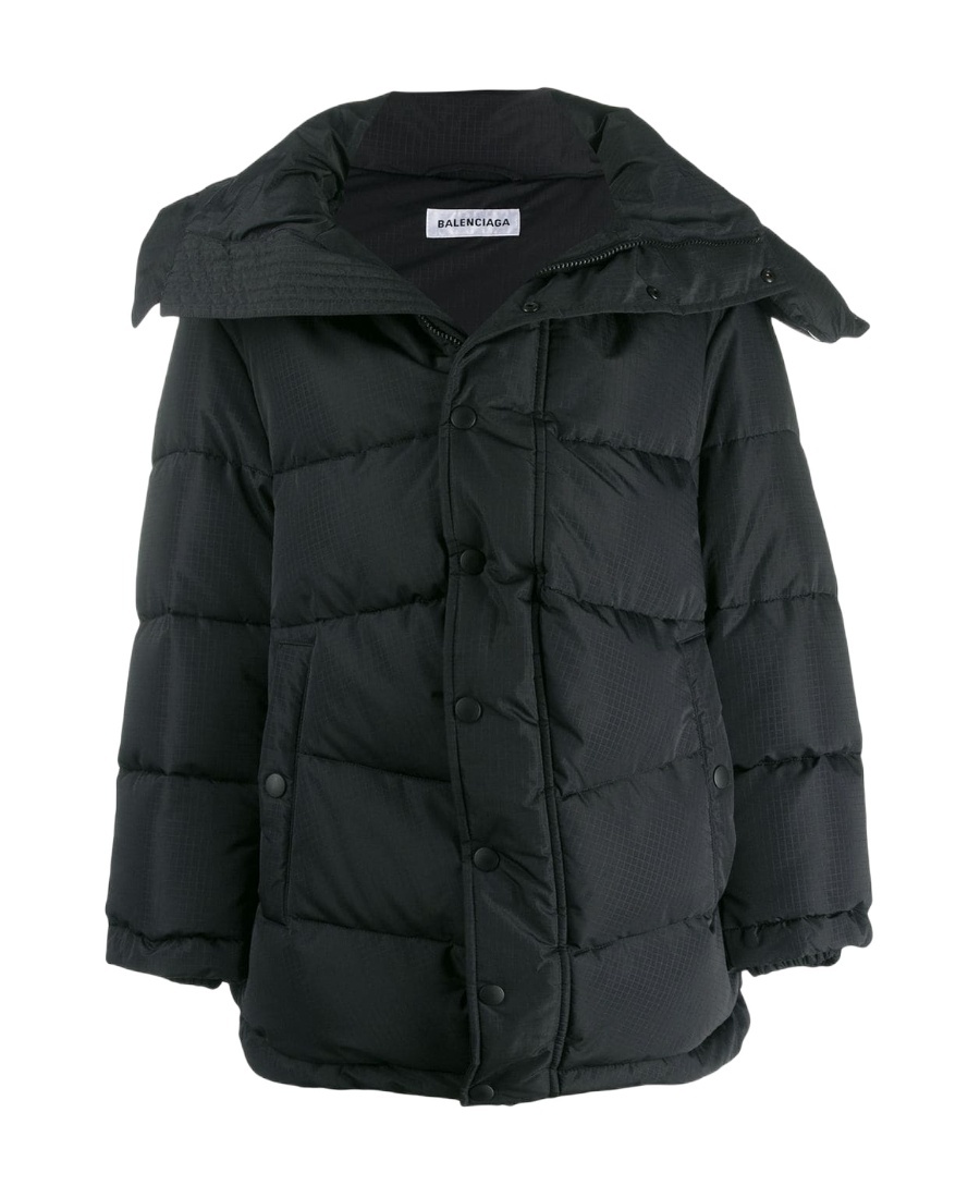 Balenciaga New Swing Puffer Coat In Black
