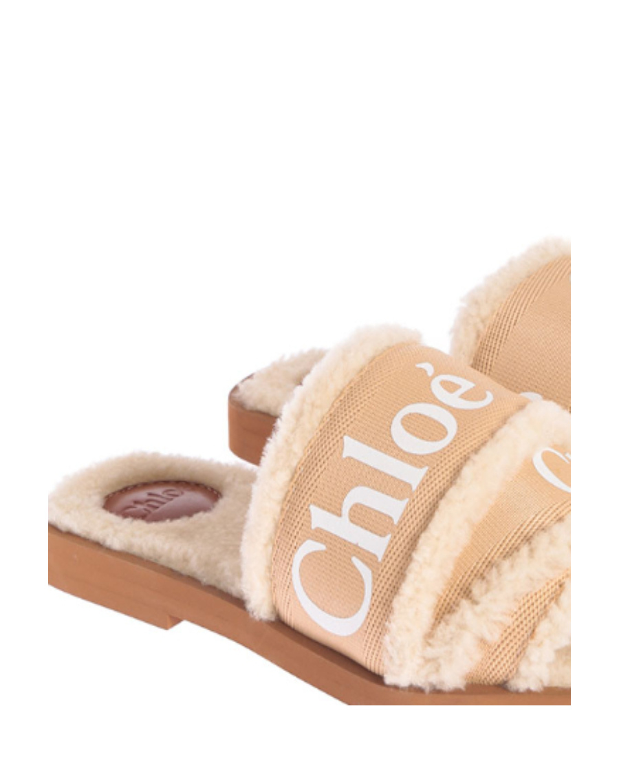 CHLOÉ CHLOE WOODY FLT SNDL LGO STRPS TNL SHRLN