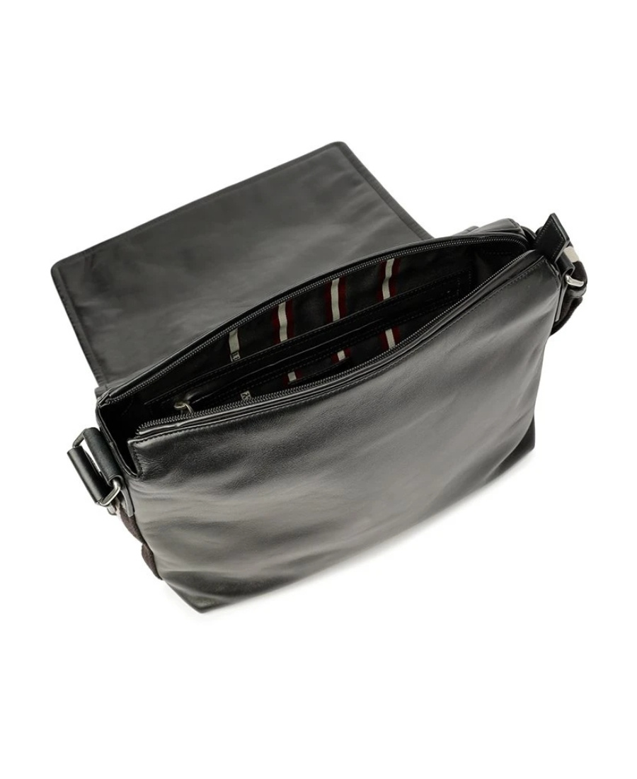 Bally Logo Strap Satchel In Black