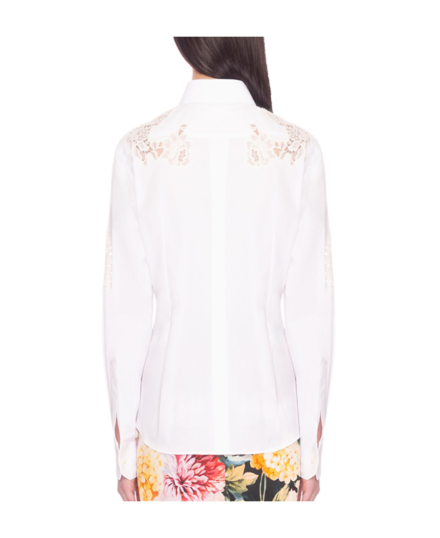 Dolce & Gabbana Lace Inserts Shirt In White