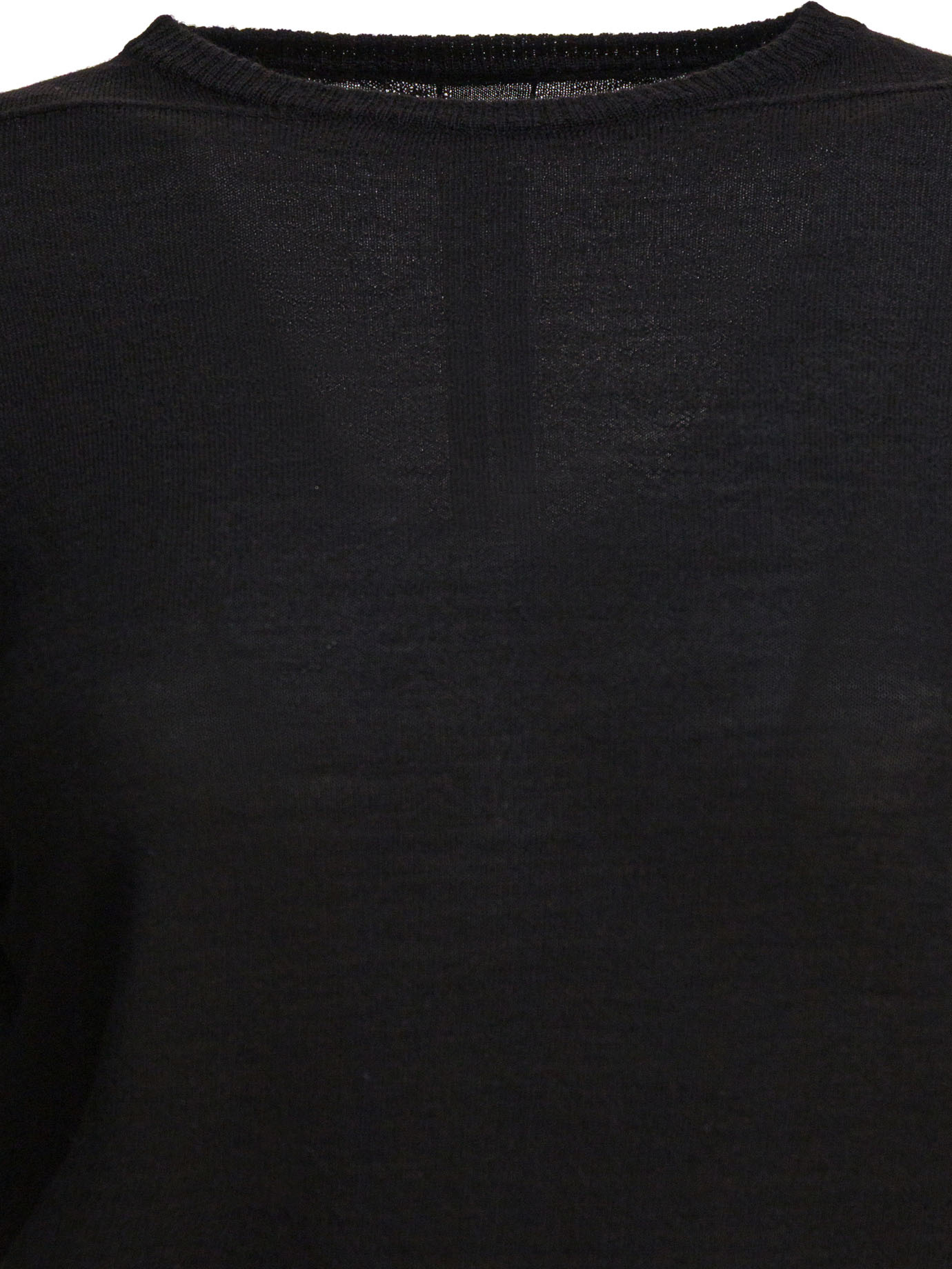 Rick Owens Biker Level Knit Wool Sweater In Black
