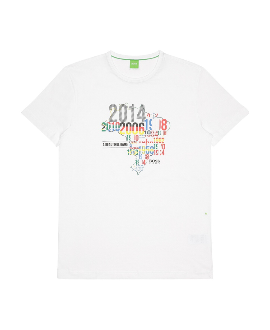 Hugo Boss T-shirt With Round Neck And Short Sleeves In White