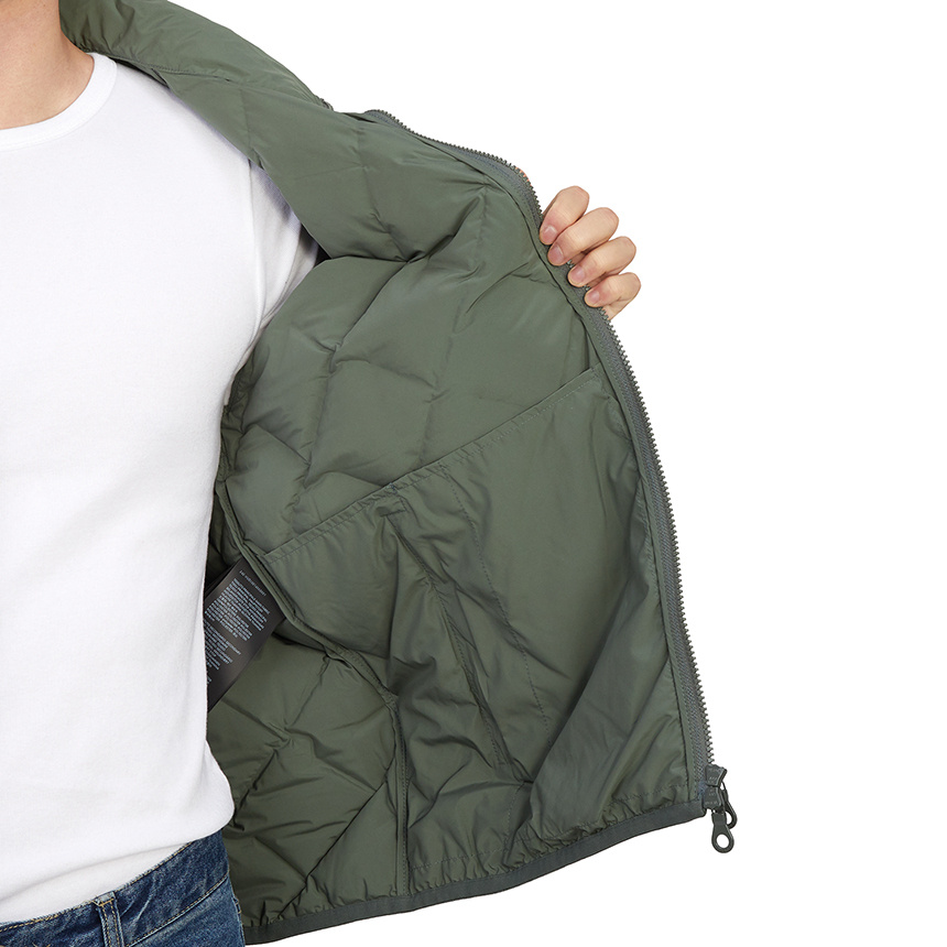 Duvetica Long-sleeved Down Jacket In Green
